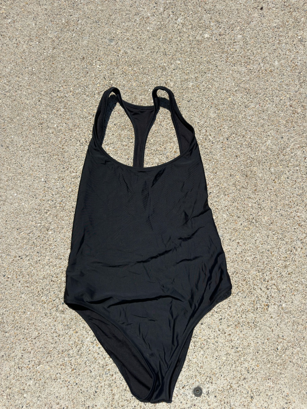aerie Black One-Piece Racerback Swimsuit